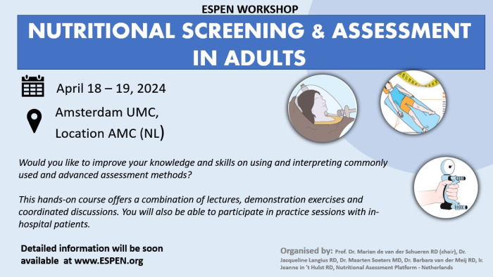ESPEN Workshop - Nutritional Screening and Assessment in Adults